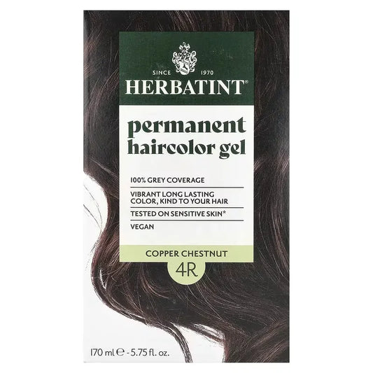 Herbatint Hena Gel de Tinte para el Cabello Permanente, 4R, Castaño Cobre 135 ml