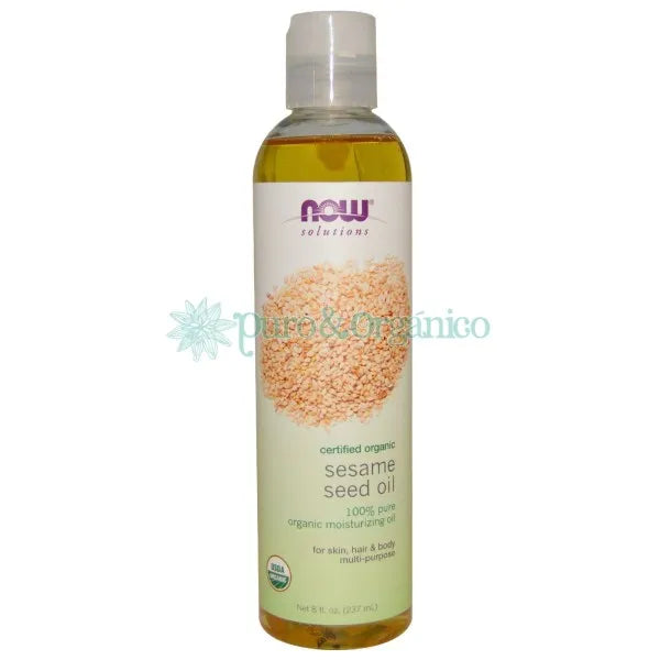 Now Foods Solutions Aceite de Sesamo Puro y Organico 237ml Bogota puro y Organico Colombia