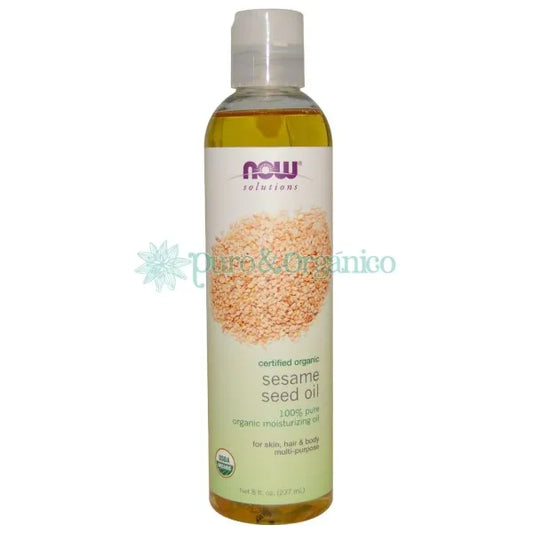 Now Foods Solutions Aceite de Sesamo Puro y Organico 237ml Bogota puro y Organico Colombia