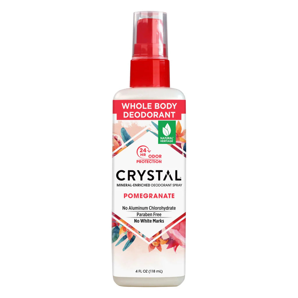 Desodorante Crystal Body Granada Spray 118ml Sin Aluminio Natural