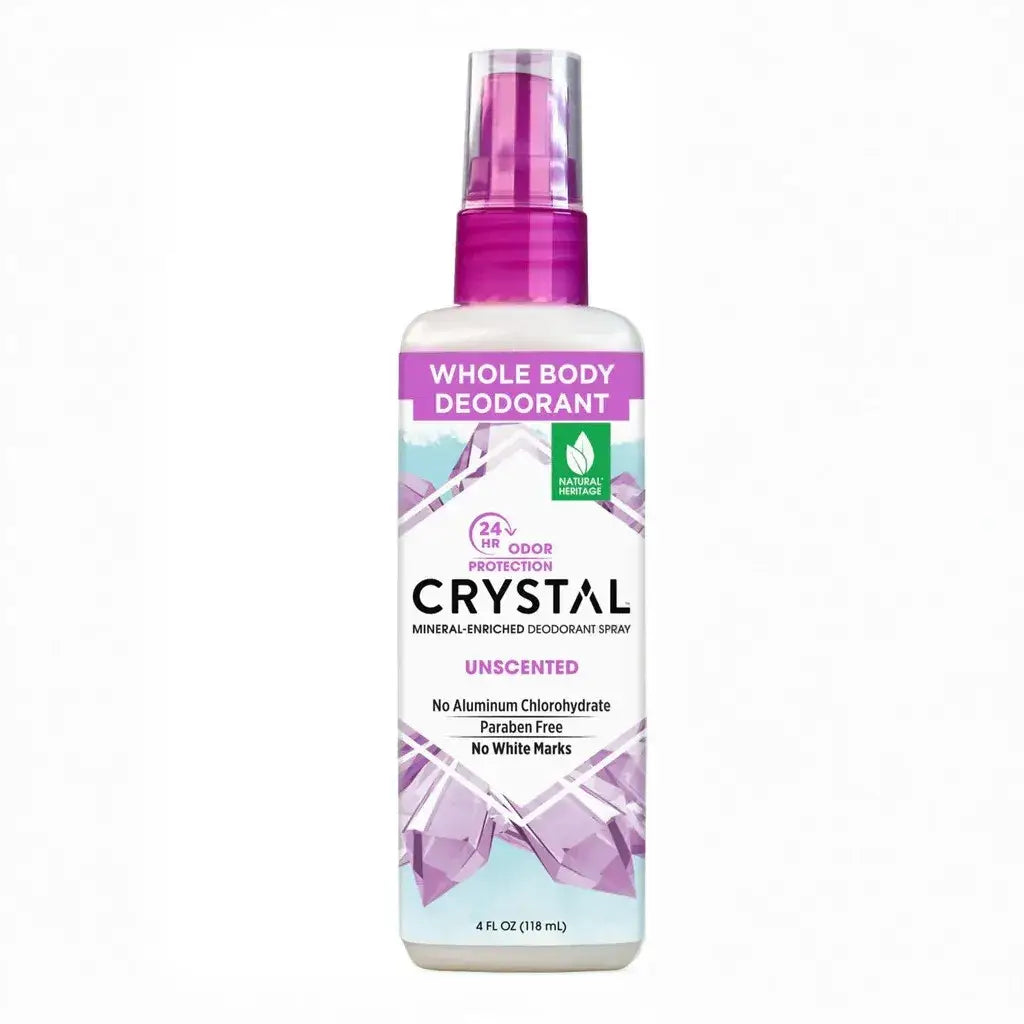Crystal Clear Desodorante Mineral Natural Sin Fragancia 118ml Spray Puro y Organico Colombia