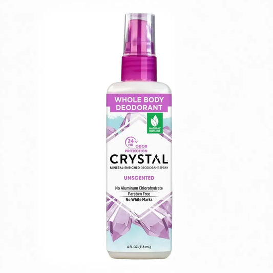 Crystal Clear Desodorante Mineral Natural Sin Fragancia 118ml Spray Puro y Organico Colombia