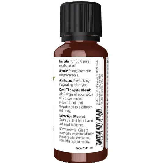 Now Aceite Esencial de Eucalipto 30ml Puro 100% Puro y Organico Colombia