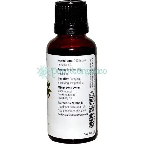 NOW Foods Aceite Esencial de Alcanfor Puro 100% 30ml - Cinnamomum Camphora