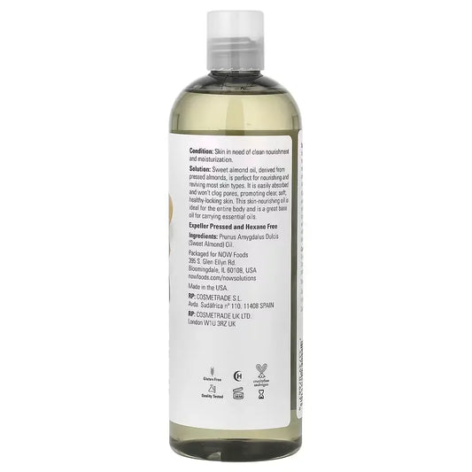 NOW Aceite de Almendras 473ml Puro Bogotá, Colombia Almond oil etiqueta