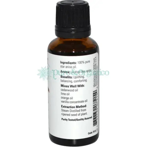 NOW Foods Aceite Esencial de Anís Estrellado 30ml - Illicium Verum Colombia