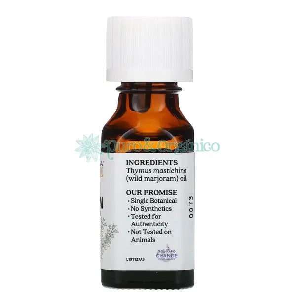 Aura Cacia Aceite Esencial de Mejorana 100% puro 15ml (Thymus mastichina) Wild M