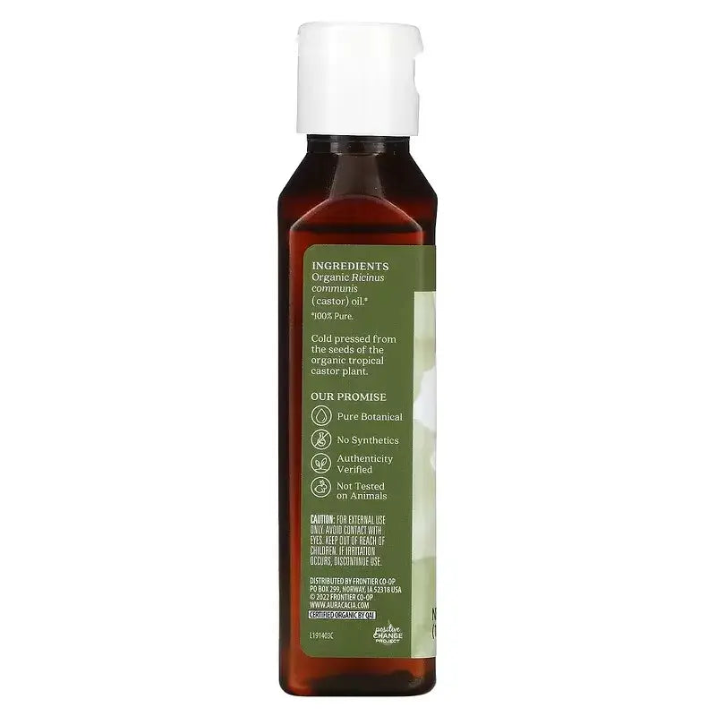 Aura Cacia Aceite de Ricino 118ml Certificado Organico Bogota Castor oil etiqueta