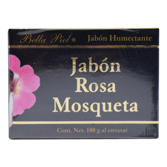 Bella Piel Jabón Humectante de Rosa Mosqueta 100g | Almendras y Aceite de Coco