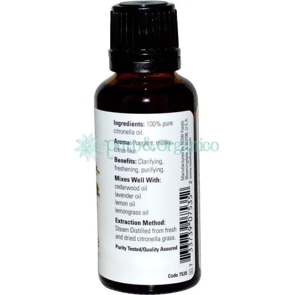NOW Foods Aceite Esencial De Citronela 30ml Puroyorganico Colombia