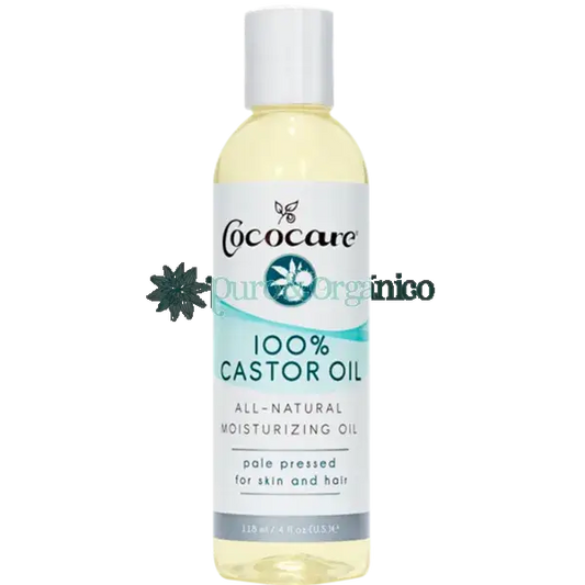 Aceite de Ricino Puro Cococare 100% natural para hidratación de piel y cabello en botella transparente