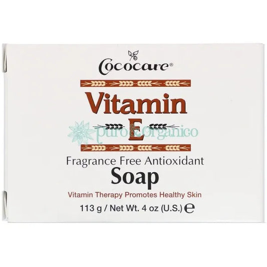 Cococare Jabon con Vitamina E sin fragancia 113gr Soap Fragrance Free
