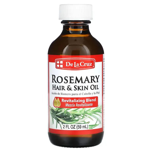 Aceite de Romero para el cabello De La Cruz en botella de 59 ml para cuidado capilar y de la piel
