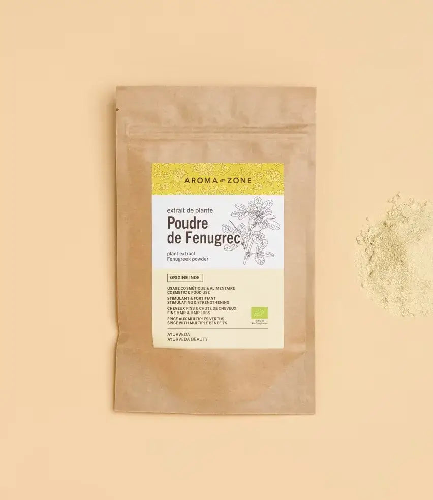 Polvo de Fenogreco 100gr Aroma Zone - Orgánico Certificado Capilar