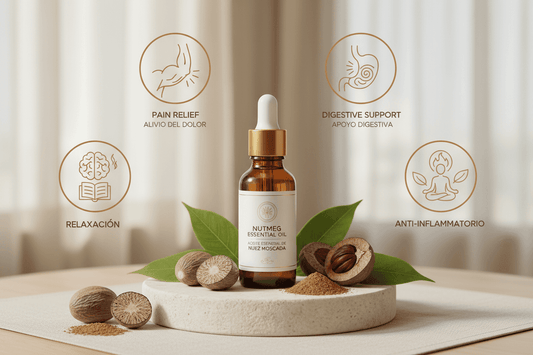 Aceite esencial de Nuez Moscada beneficios para salud