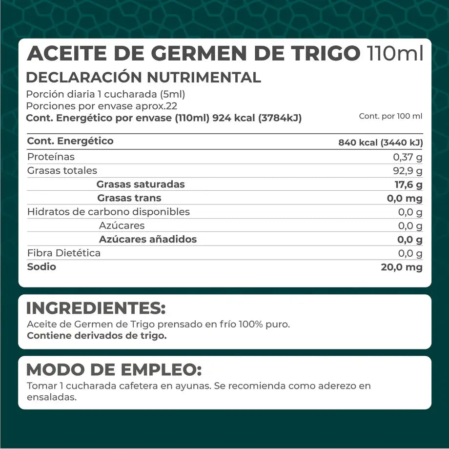 Pronat Aceite de Germen de Trigo 110ml Puro 100%