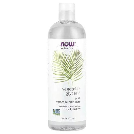Glicerina vegetal pura NOW Solutions 476ml para hidratación de piel
