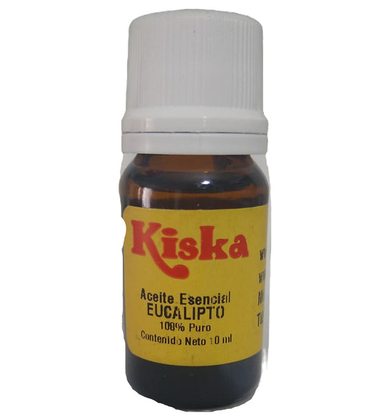 Kiska Aceite Esencial de Eucalipto 10ml Puro 100% Puro y Organico Colombia