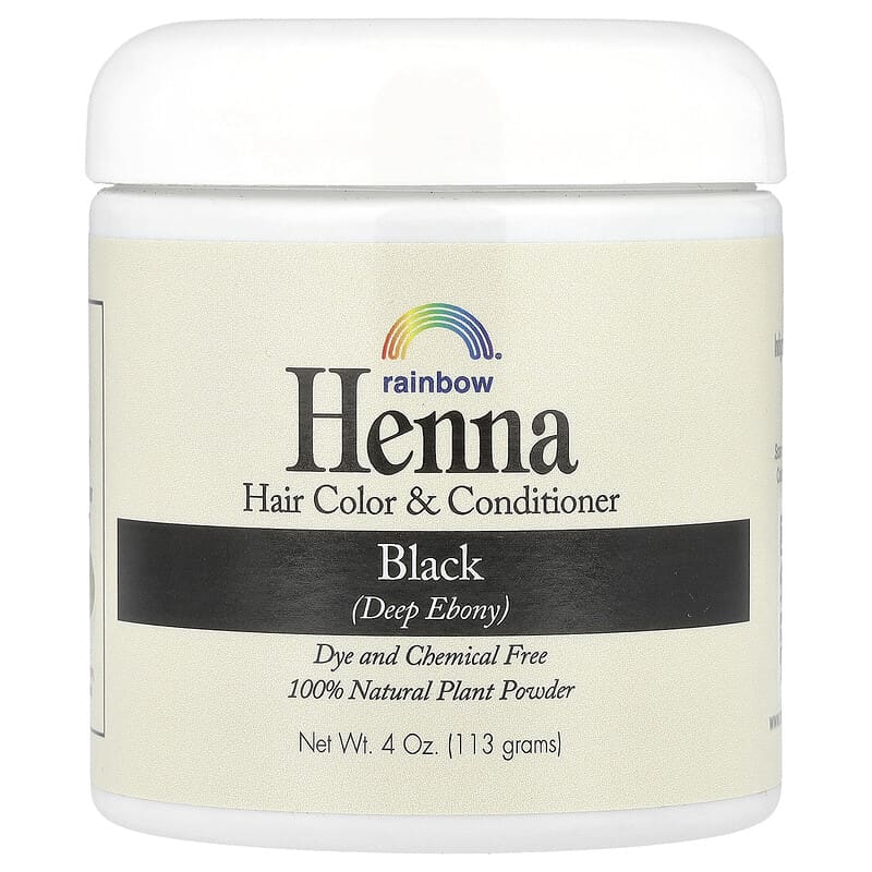 Henna Natural Negra Rainbow 113g Black - Hena Coloración Vegetal para Cabello