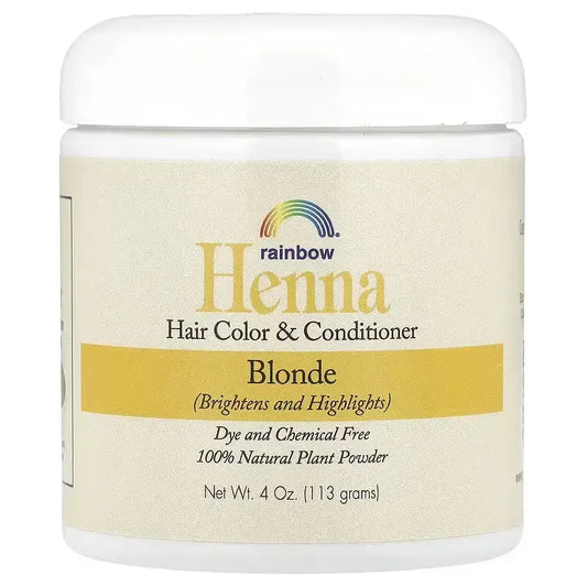 Henna Natural Rubio Rainbow 113g Blonde - Coloración Vegetal para Cabello