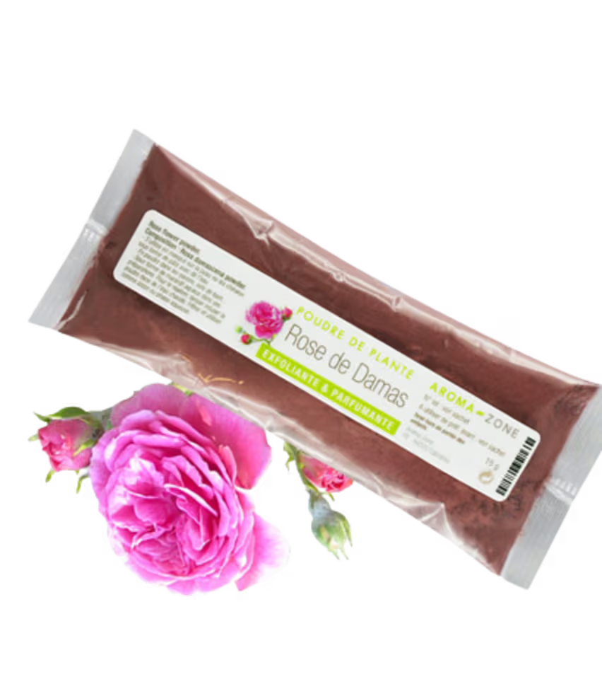 Aroma Zone Polvo de flores Rosa Damascena 15gr | Puro y Orgánico Colombia