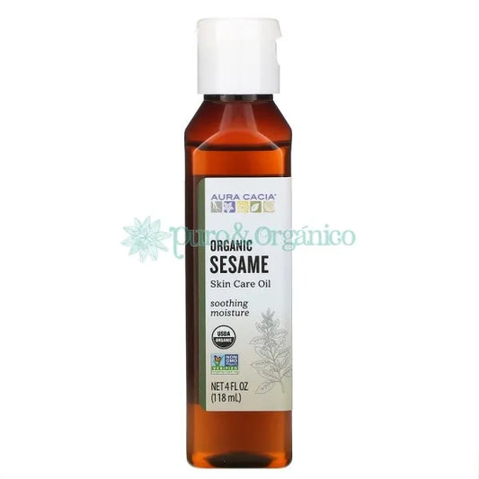 Aura Cacia Aceite Organico de Sesamo 118ml Puro 100% Puro y Organico Colombia