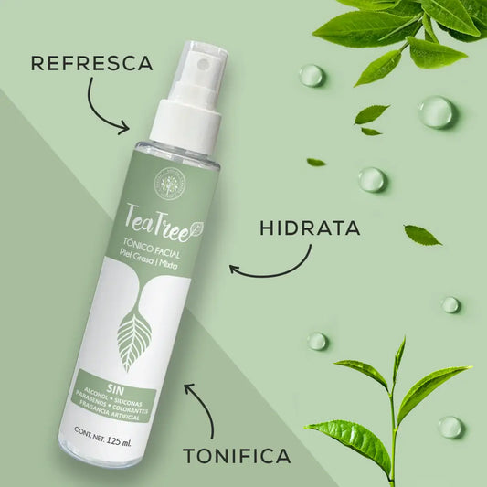 Arbora Tonico Facial Hidratante con Arbol de te y Manzanilla , Tea tree y Petitgrain