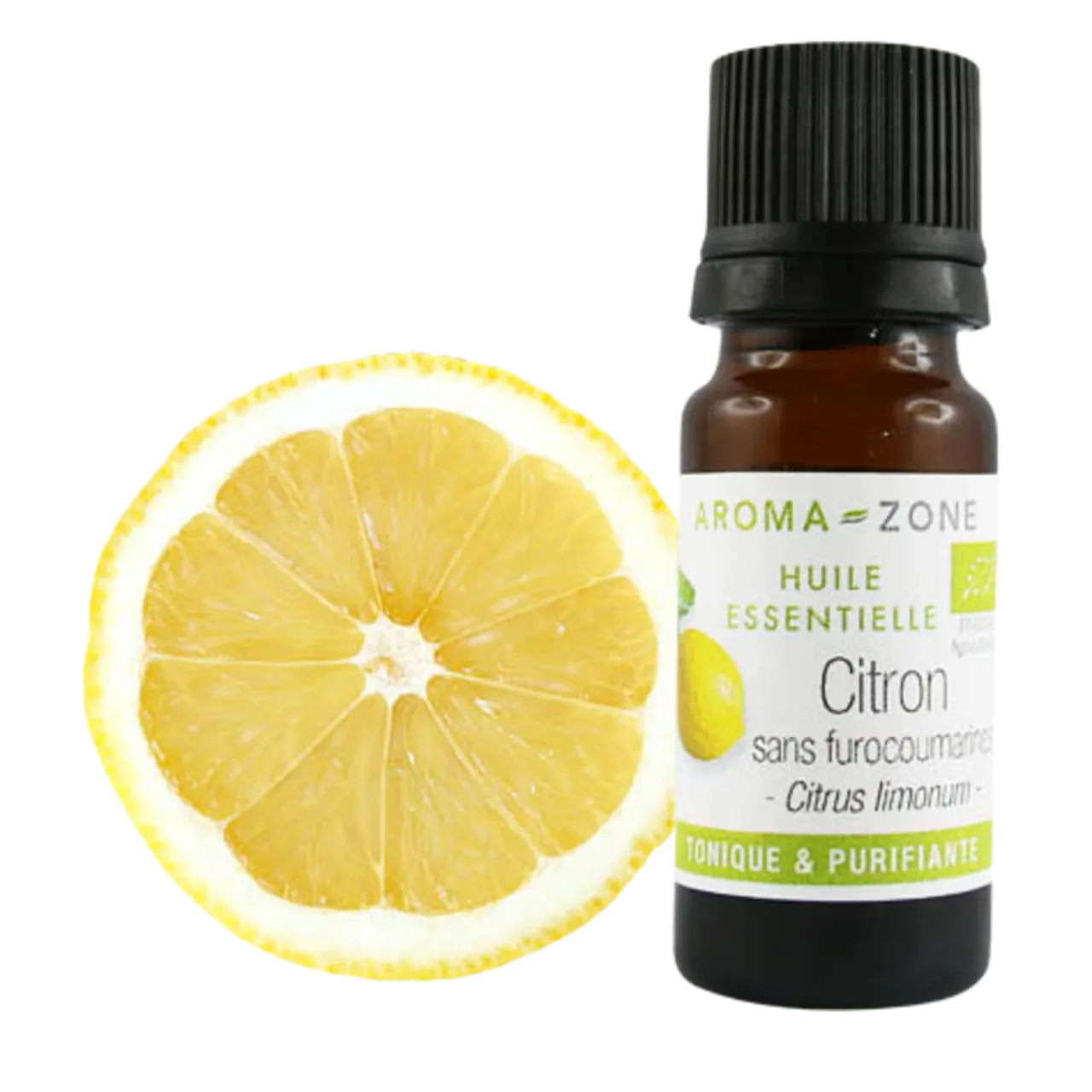 Aroma Zone Aceite Esencial de Limón FCF BIO 10ml | Citrus limon | Sin Furocumarinas