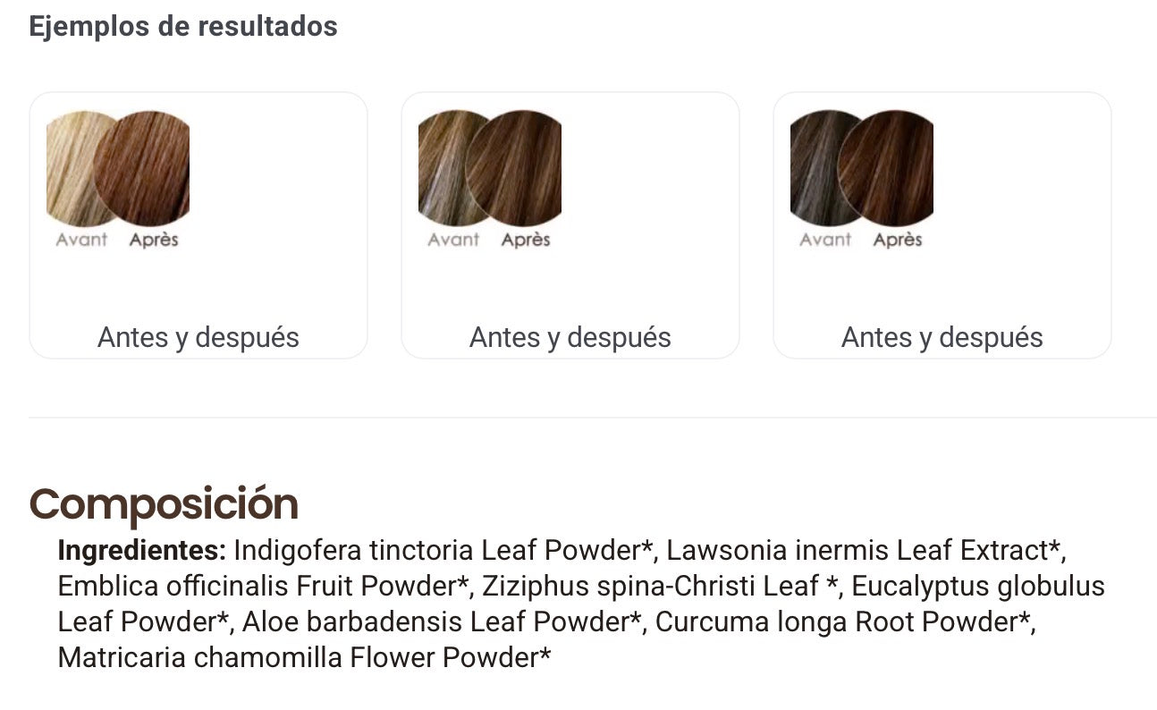 Aroma Zone Hena Organica Maron 200gr  Vegetal Chatain Natural