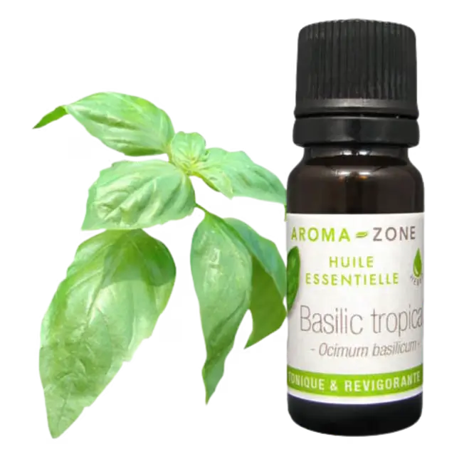 Aroma Zone Aceite Esencial de Albahaca 30ml Puro Basilic tropical
