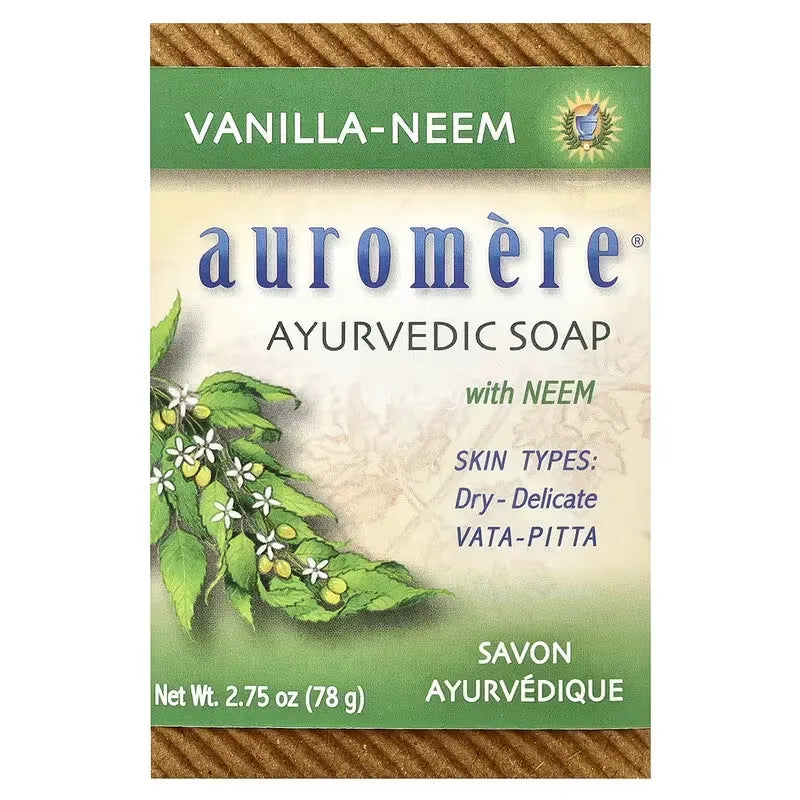 Auromere Jabón en barra ayurvédico con vainilla y neem 78 g Colombia