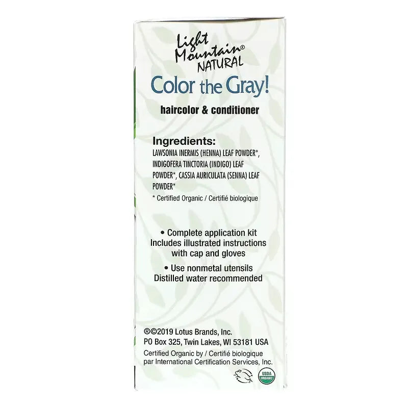 Light Mountain Hena y acondicionador tinte natural Castano claro 198gr Light brown