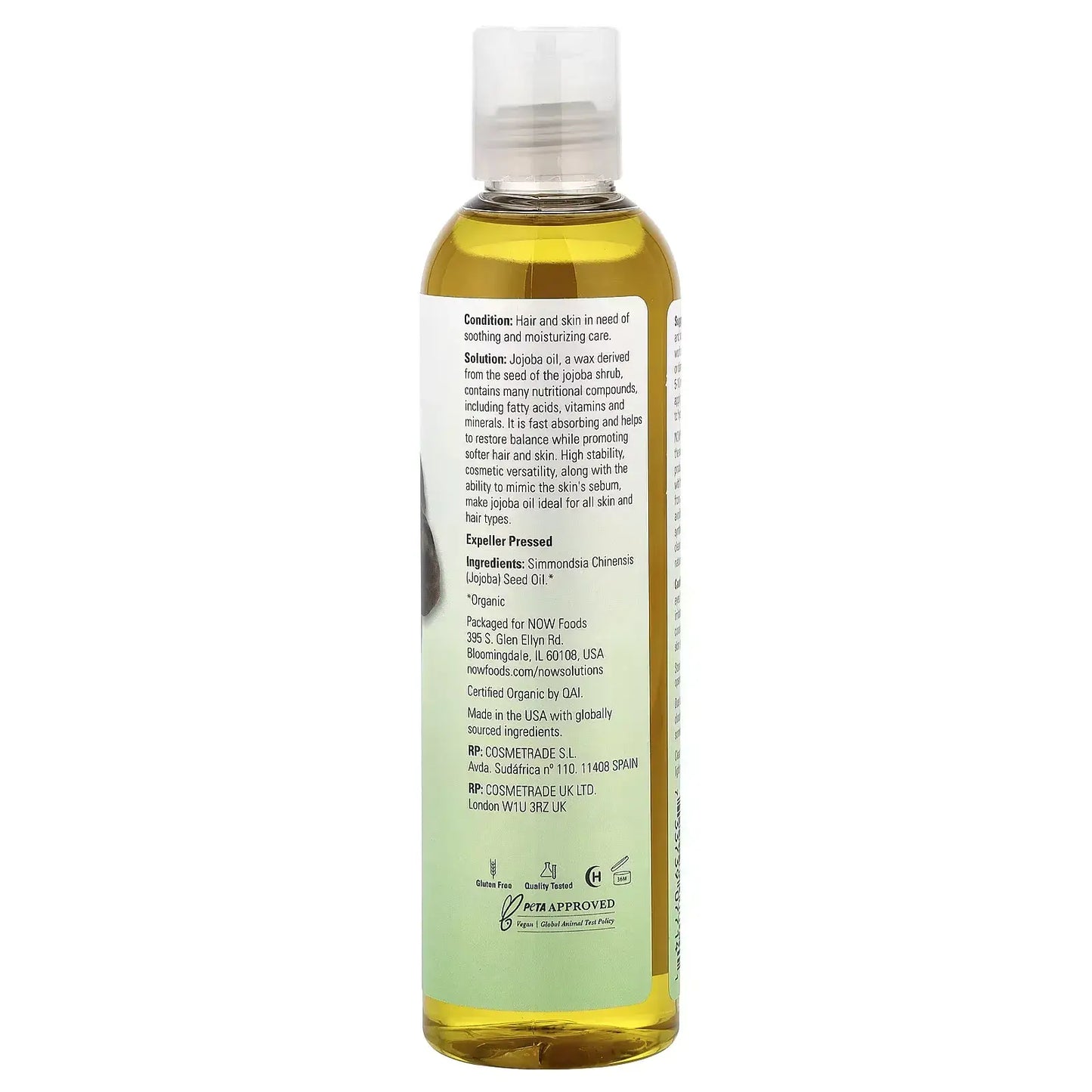 NOW Aceite de Jojoba Organico 237ml colombia