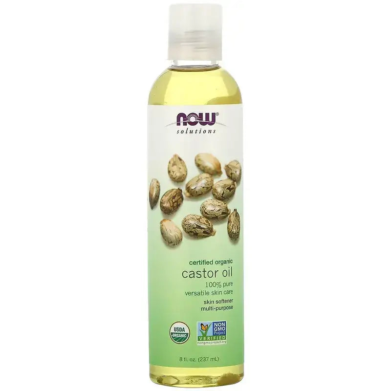 Aceite de Ricino 237ml NOW Foods - Orgánico Certificado Castor Oil