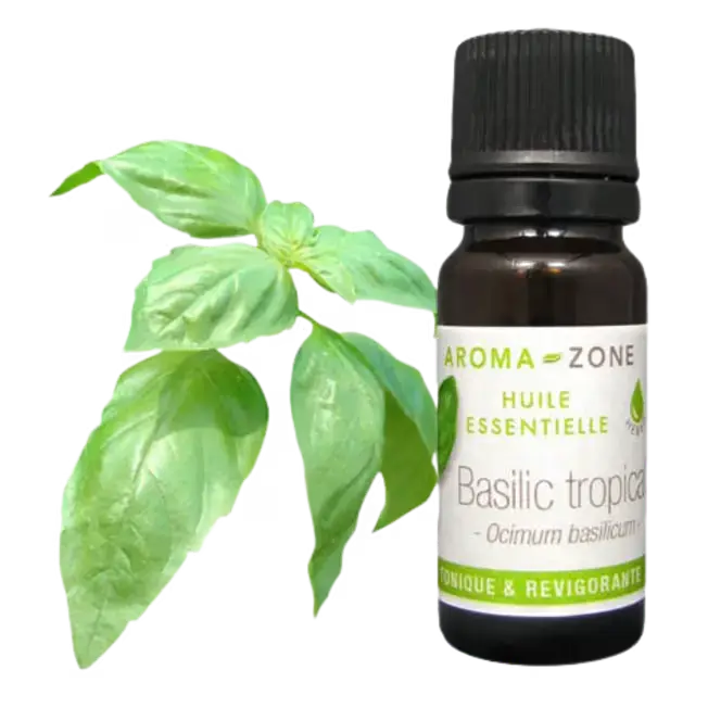 Aroma Zone Aceite Esencial de Albahaca 30ml Puro Basilic tropical