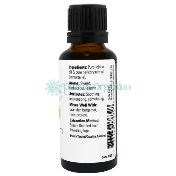 NOW Foods Aceite Esencial de Siempreviva Helichrysum 30ml - Bogota Colombia etiqueta