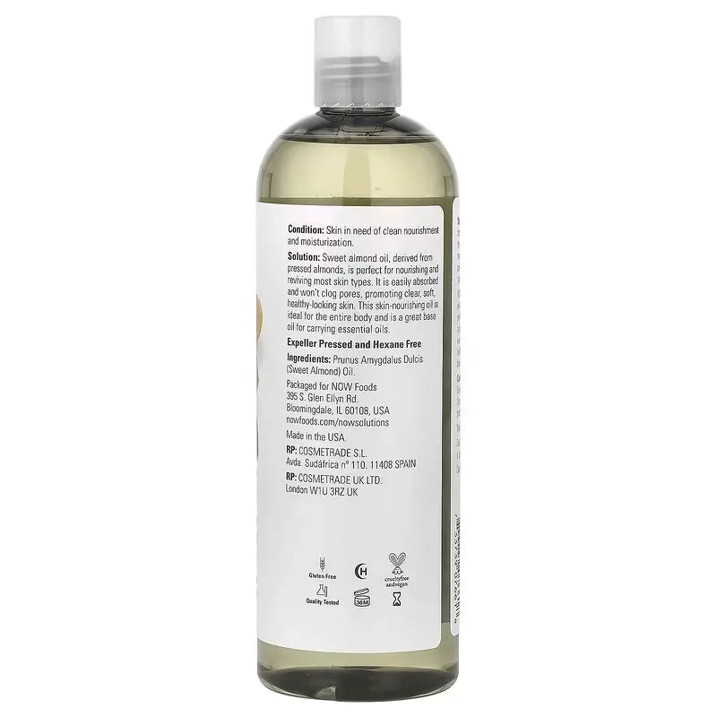 NOW Aceite de Almendras 473ml Puro Bogotá, Colombia Almond oil etiqueta