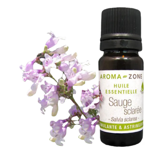 Aroma Zone Aceite Esencial de Salvia Clarita BIO 10ml | Salvia sclarea | Sauge Sclarée