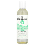 Aceite de Macadamia Cococare 100% natural para hidratar piel y cabello en botella transparente
