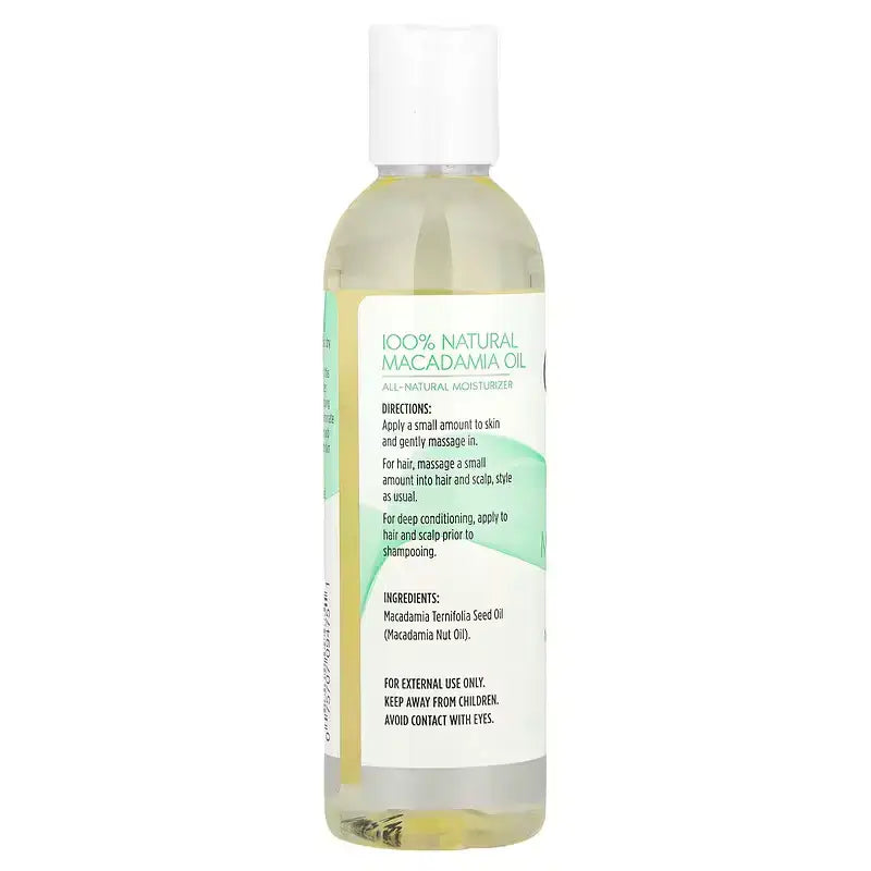Botella transparente de aceite de Macadamia natural de Cococare para cuidado de piel y cabello