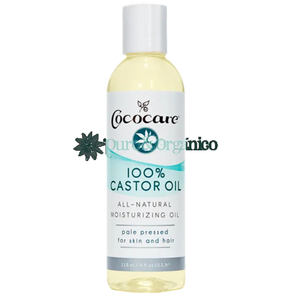 Aceite de Ricino Puro Cococare 100% natural para hidratación de piel y cabello en botella transparente