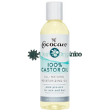 Aceite de Ricino Puro Cococare 100% natural para hidratación de piel y cabello en botella transparente