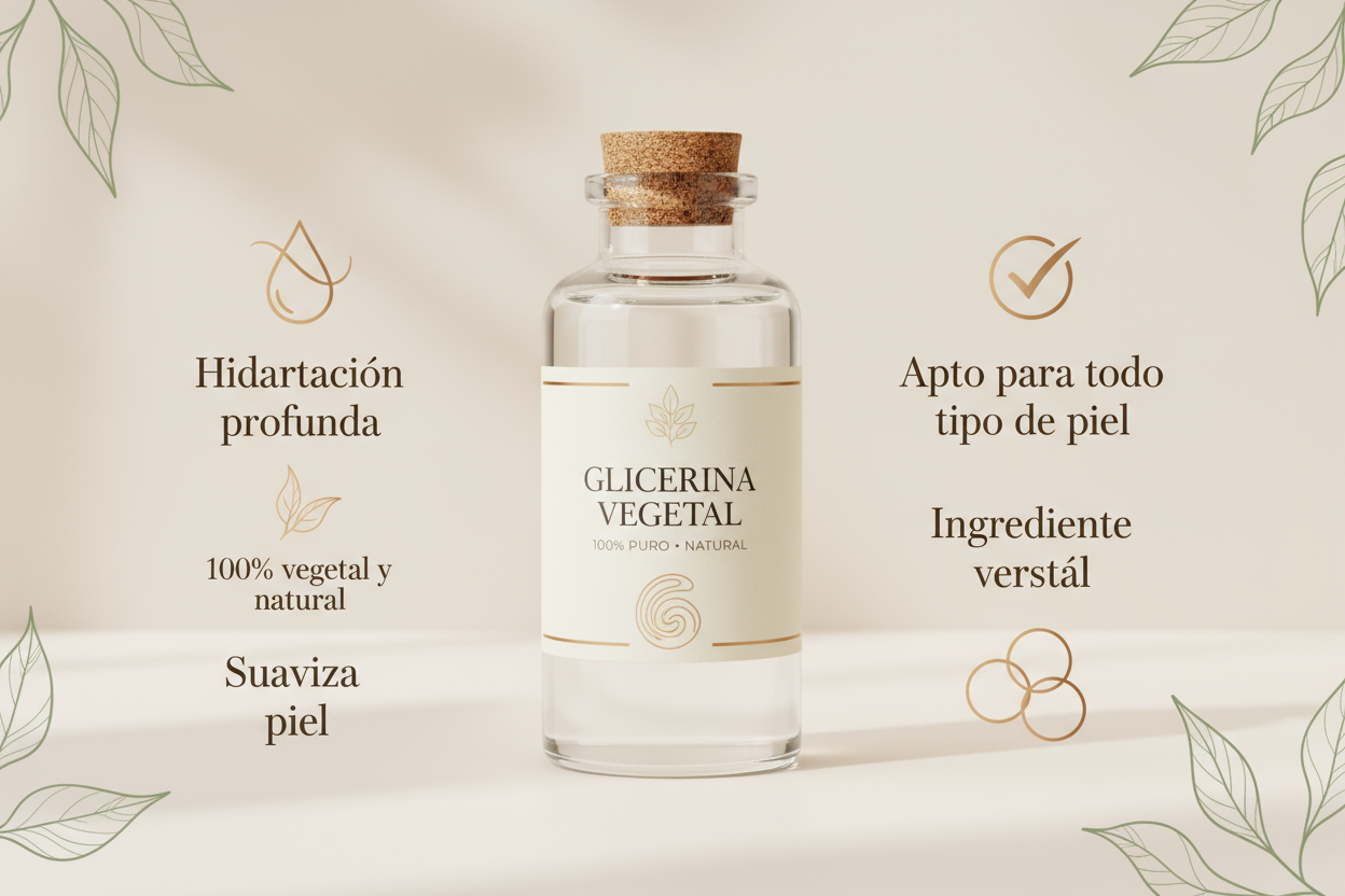 beneficios destacados de glicerina vegetal de la cruz en puro y organico Colombia