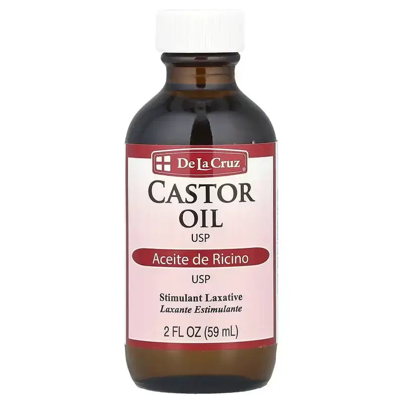 De la Cruz Aceite de Ricino 59ml Puro  en frasco de vidrio Colombia Castor oil