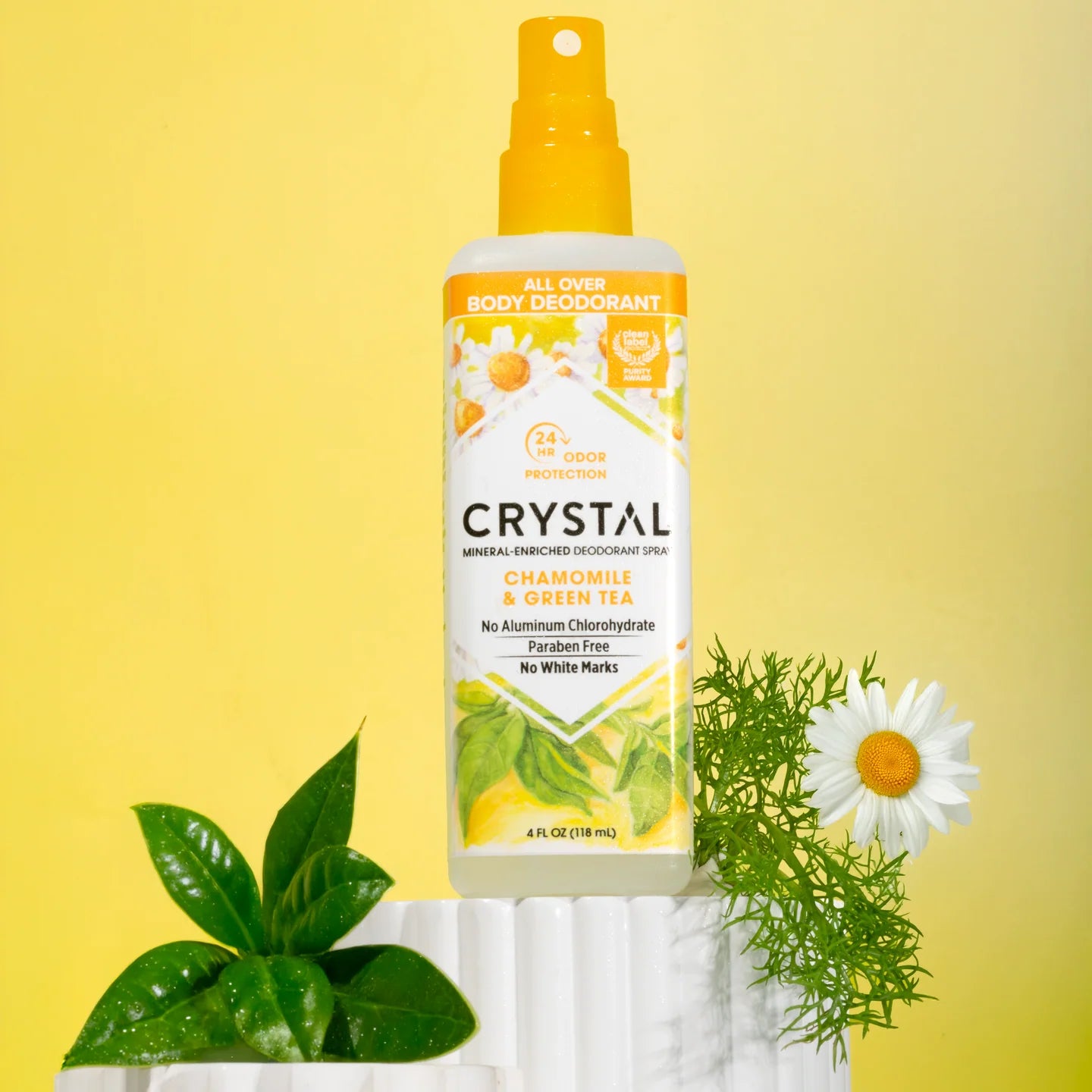 Crystal Desodorante Con Manzanilla Y arbol Te 118ml Spray