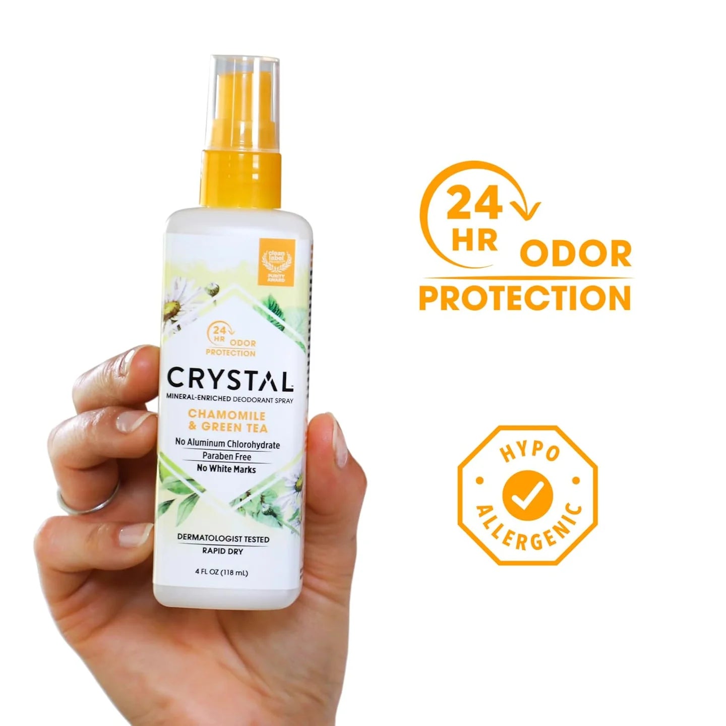 Crystal Desodorante Con Manzanilla Y arbol Te 118ml Spray