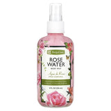 Spray corporal De La Cruz Agua de rosas con aroma natural y sin alcohol en botella de 236 ml