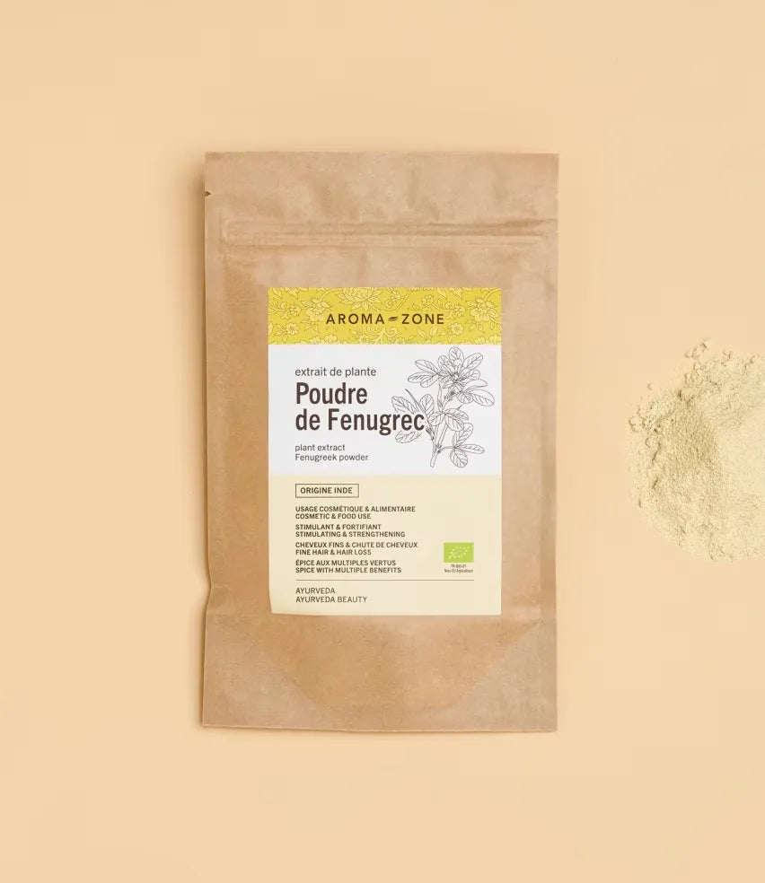 Aroma Zone Polvo Puro de Fenogreco 100gr - Orgánico Certificado para Cabello