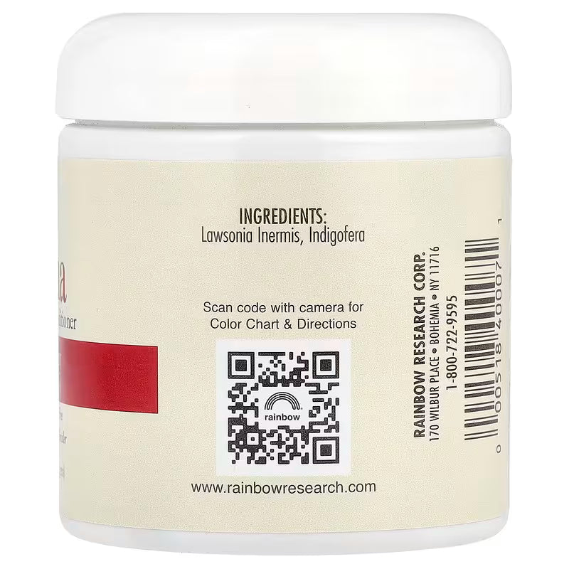 Rainbow Henna Colorante y Acondicionador  Caoba 78gr medio castaño rojizo Mahogany