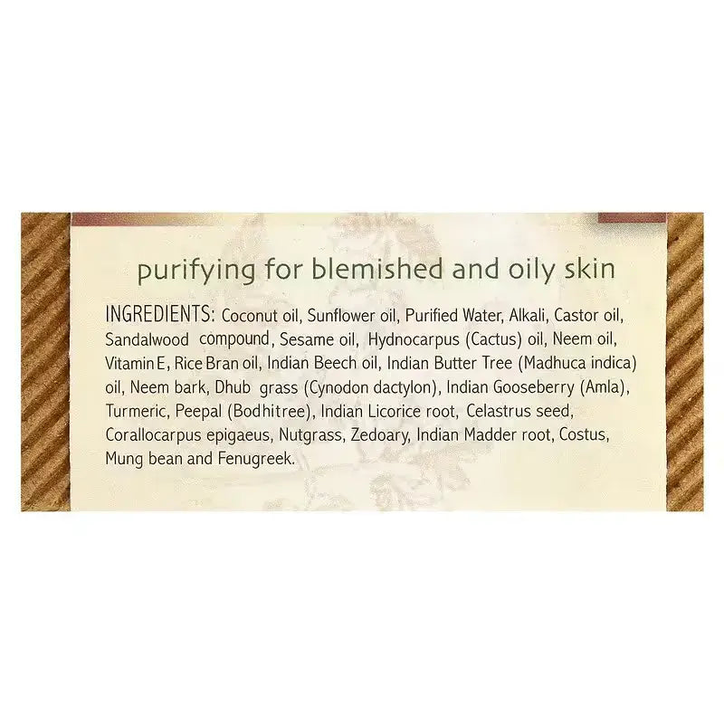 Auromere Jabón en barra ayurvedico con neem, sándalo y cúrcuma, 78 g comprar en tienda Puro y Organico Colombia ingredientes naturales